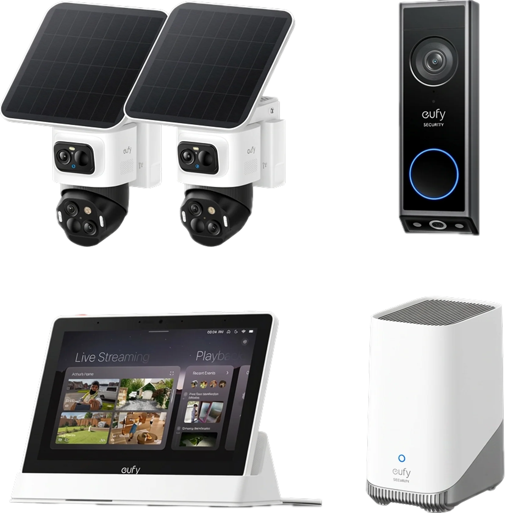 eufyCam S4 (2 pack) + Video Doorbell E340 + Homebase 3 + Display