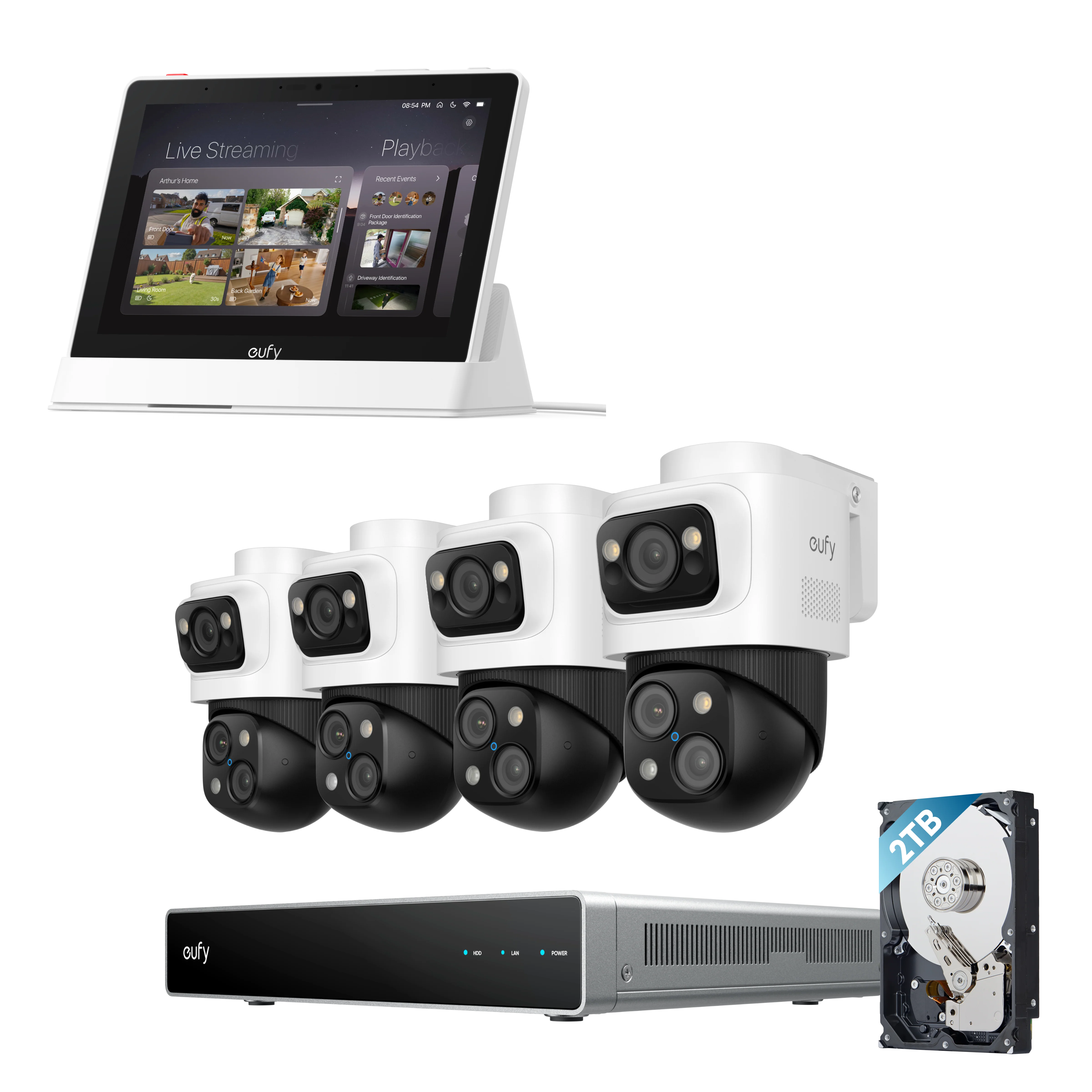 eufy Smart Display E10 + eufy PoE NVR Security System S4 Max