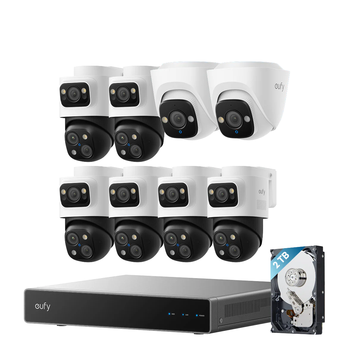 eufy 6-Cam Kit PoE NVR Security System S4 Max + 2 Turret Cameras - Image 2