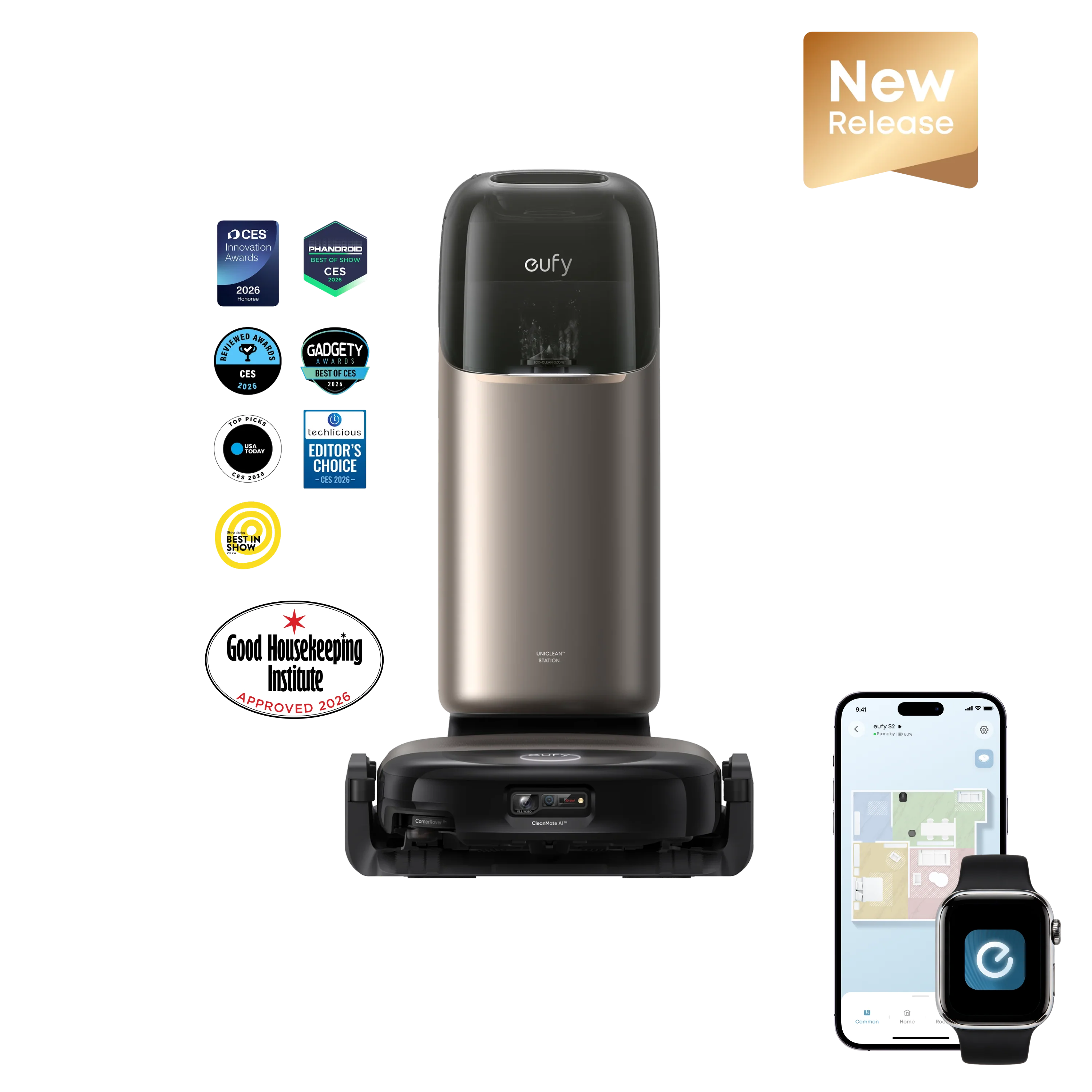 eufy Omni S2 Robot Vacuum and Mop with security camera S350 4K UHD Indoor Camera - Image 3