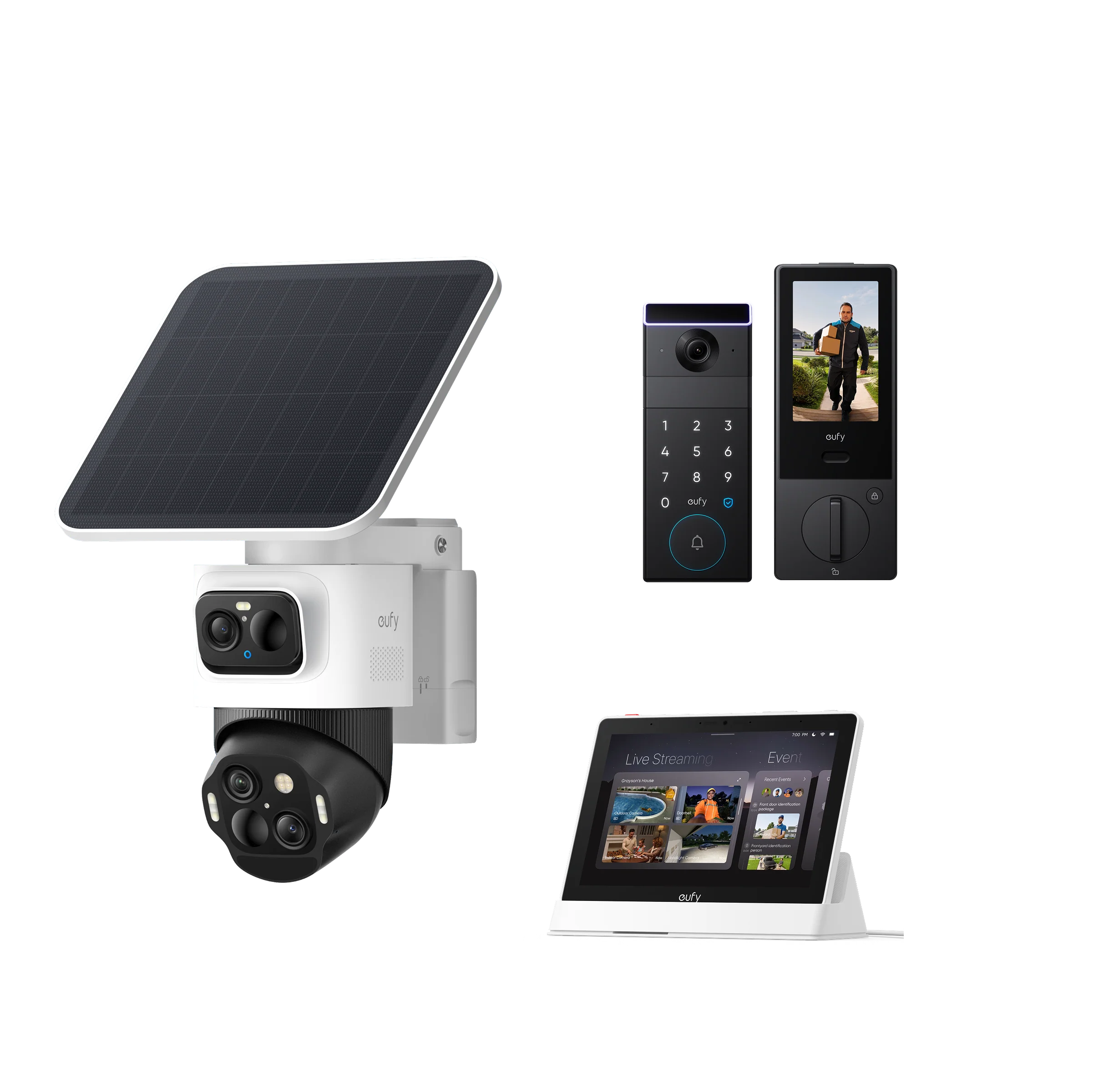 eufyCam S4 +Smart Display E10 + eufy FamiLock S3 Max