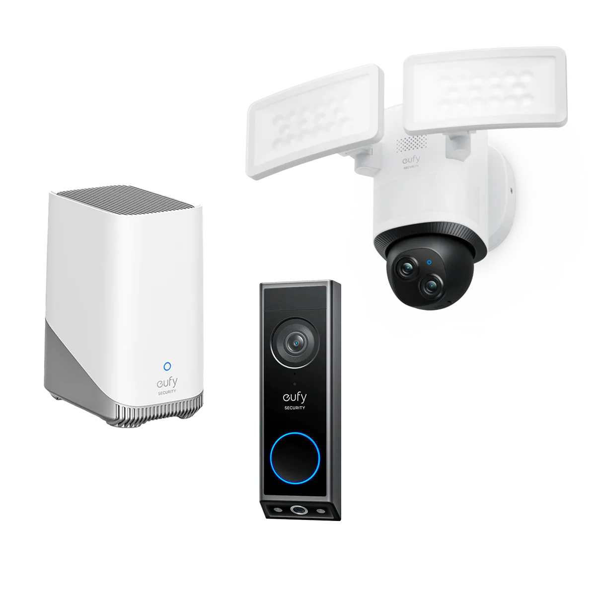 Doorbell & Floodlight Cam E340 Bundle + Homebase 3