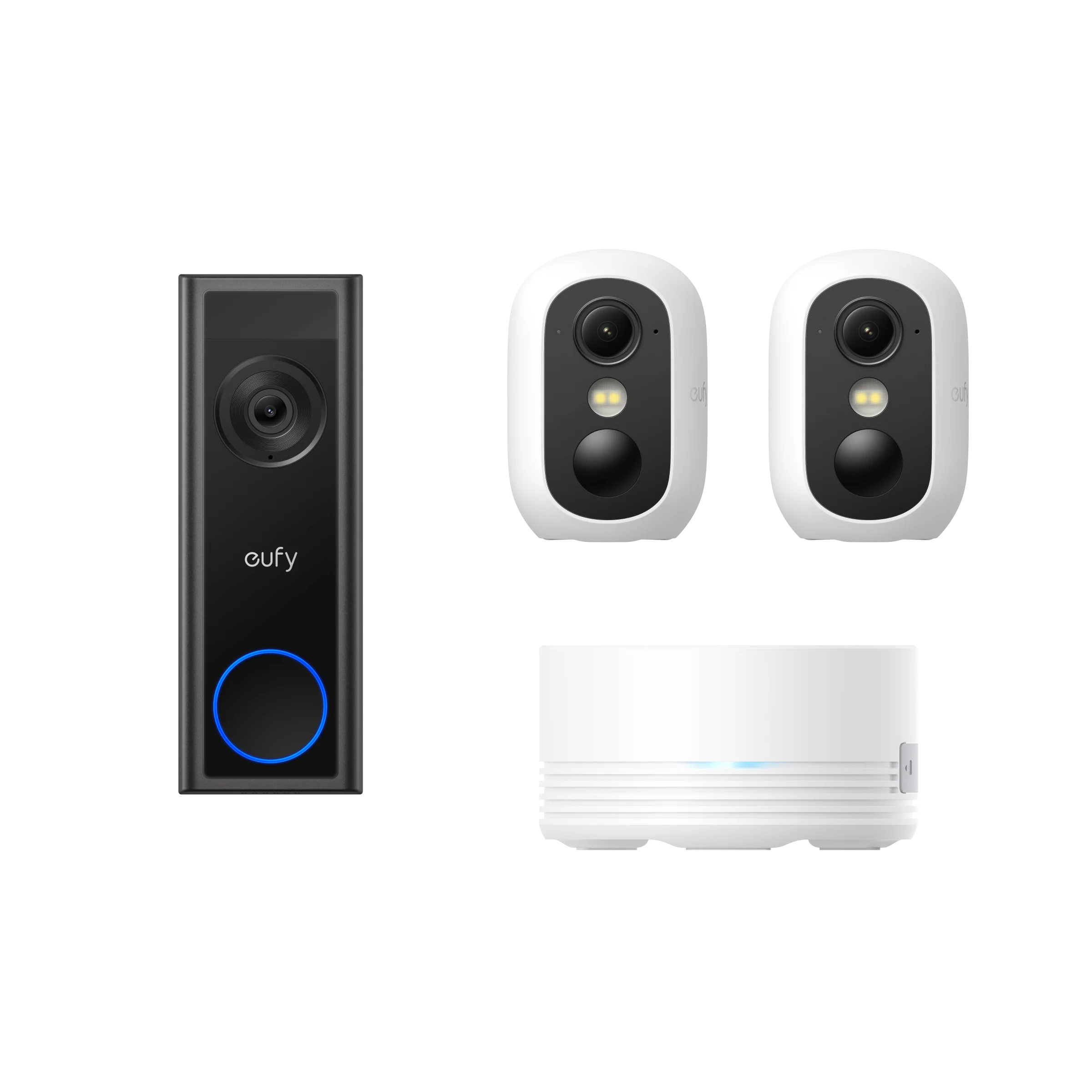 eufy Video Doorbell C30 + eufyCam C35 2-Cam Kit with HBmini