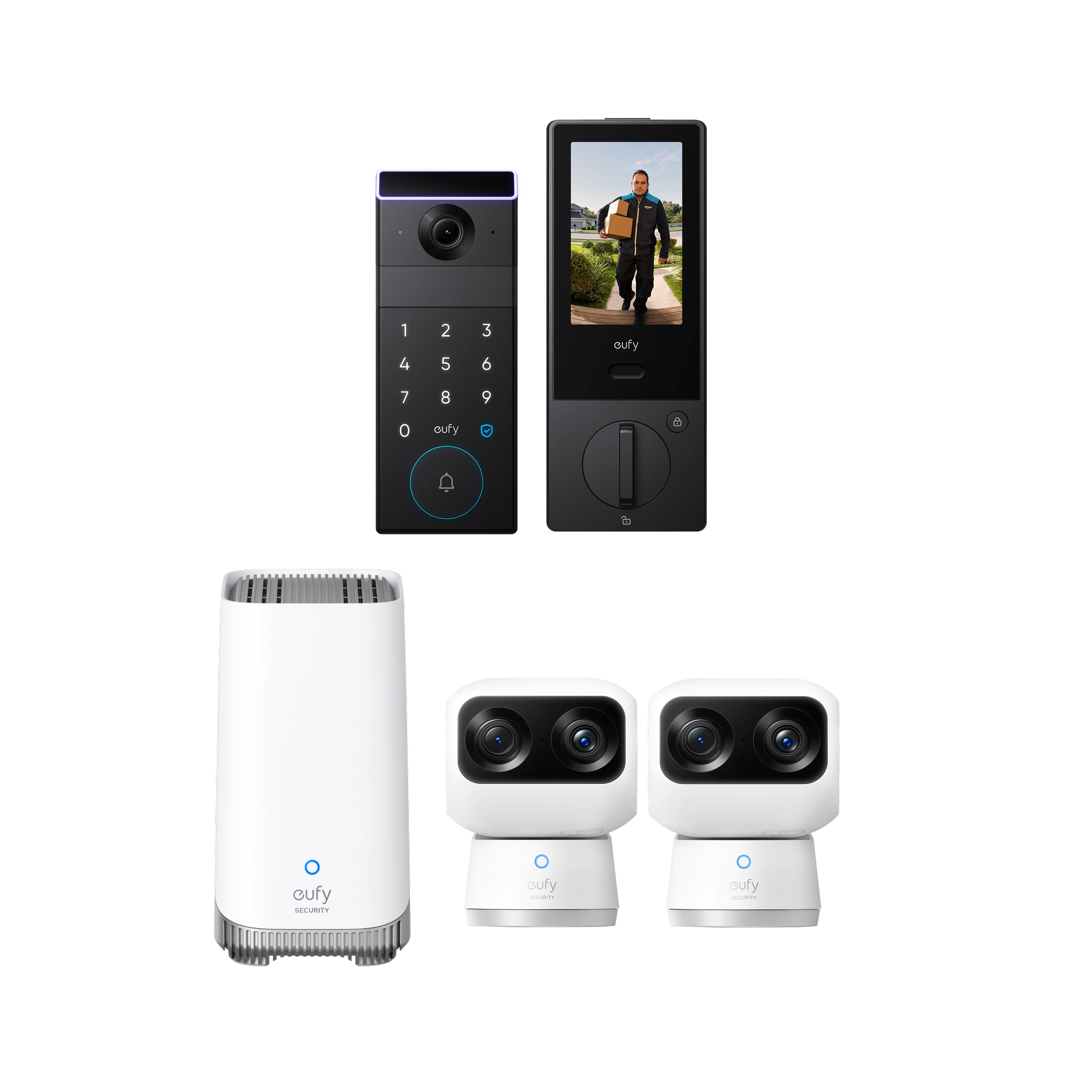 eufy FamiLock S3 Max + Indoor Cam S350 ×2 + HomeBase™ S380