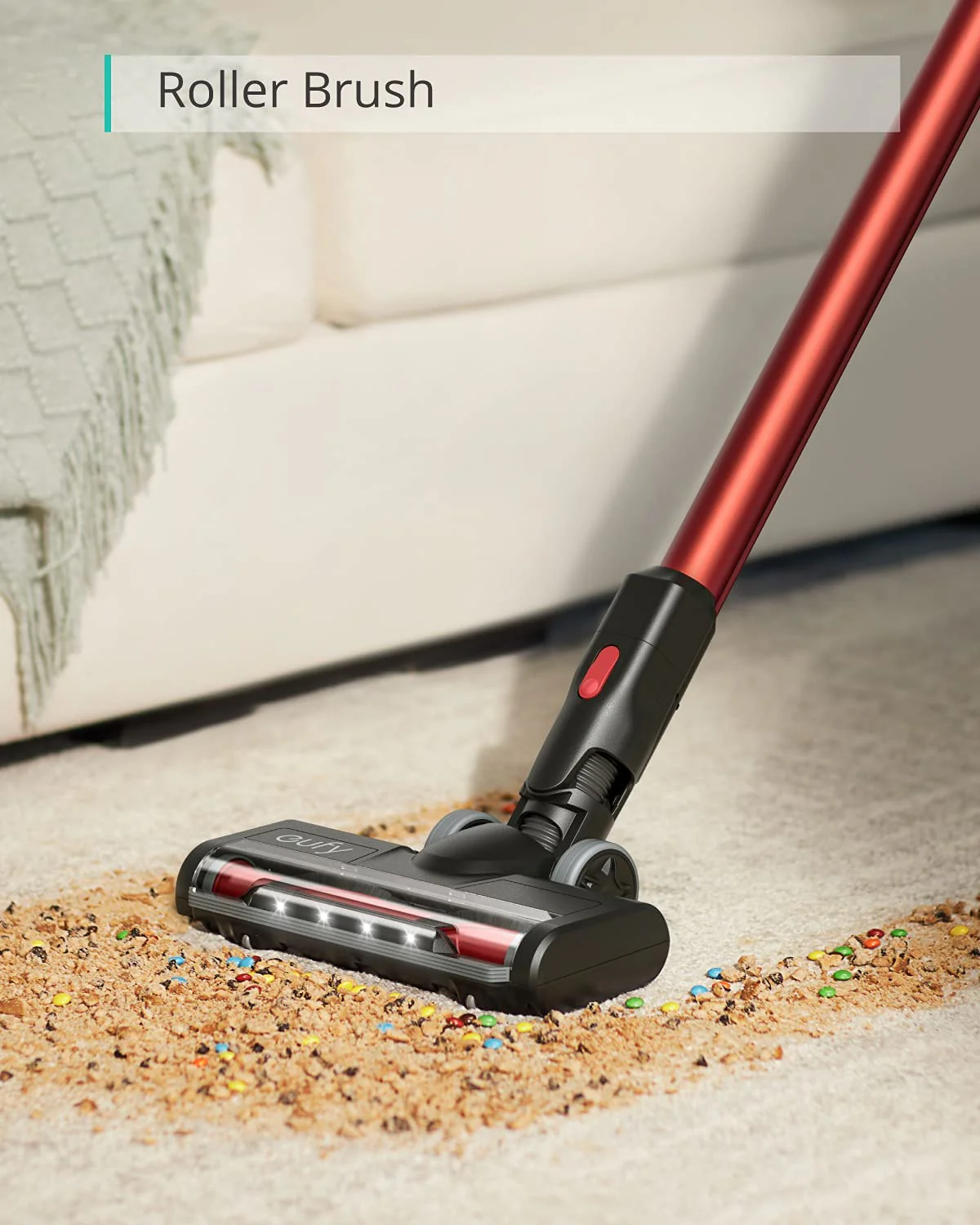 eufy HomeVac Floor Roller Brush for S11 Lite, Red - Image 2