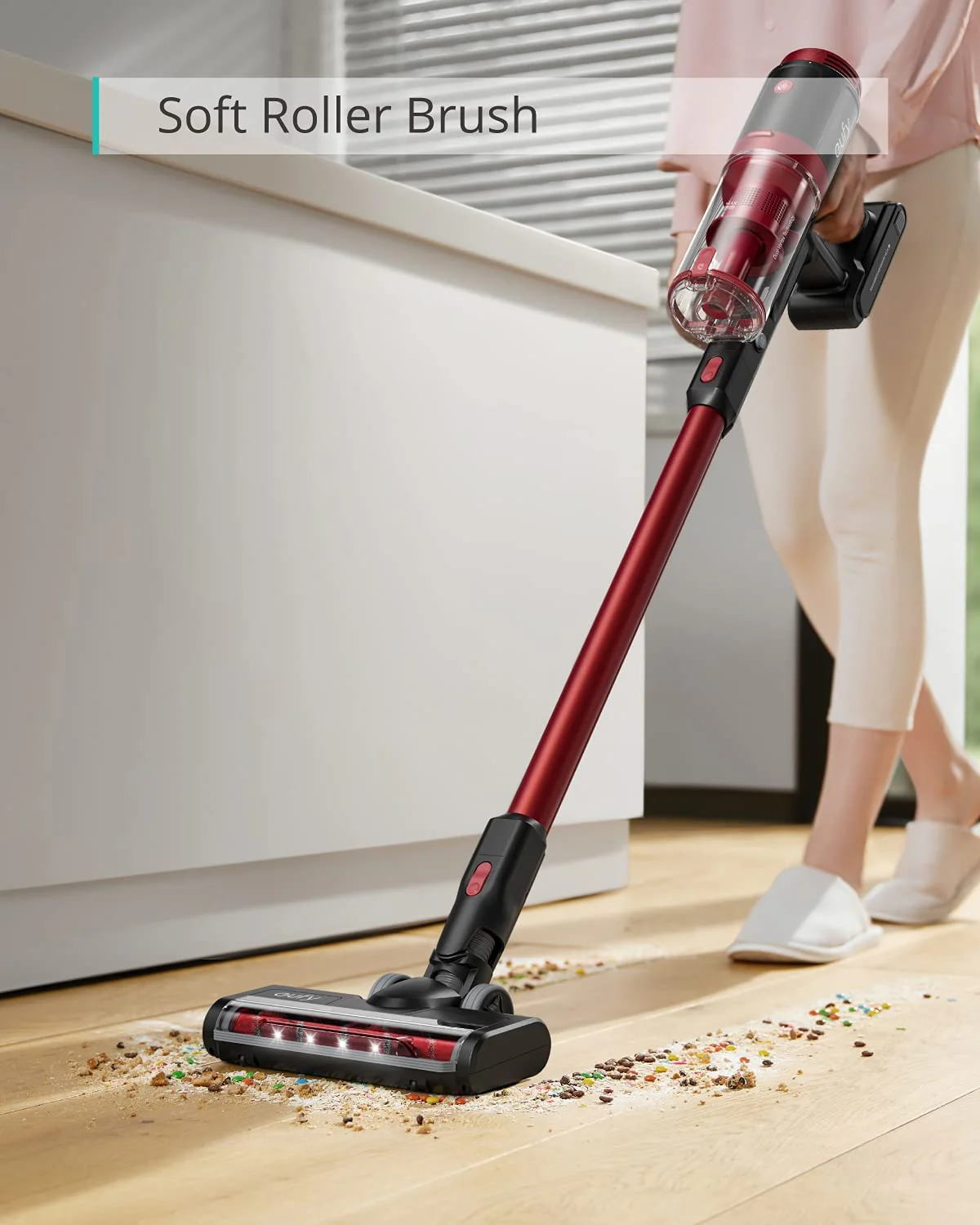 eufy HomeVac Soft Roller Brush for S11 Lite, Red - Image 2