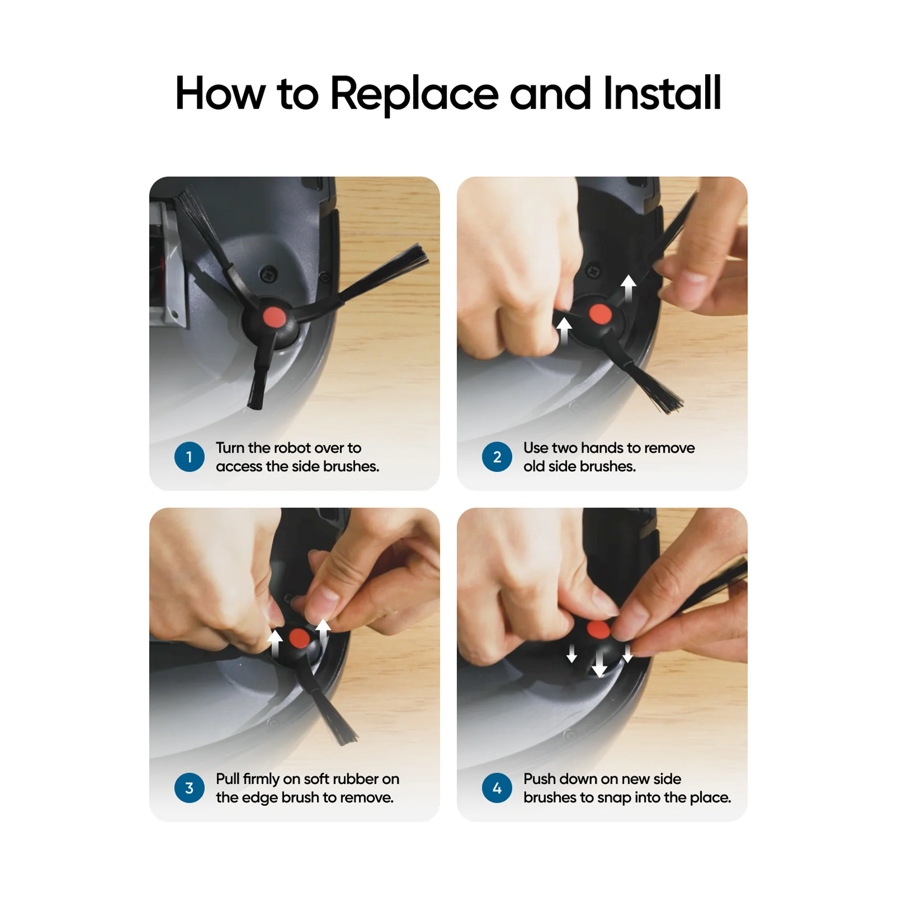 EUFY S1 PRO E25 E28 REPLACEMENT SIDE BRUSH X 4 - Image 4