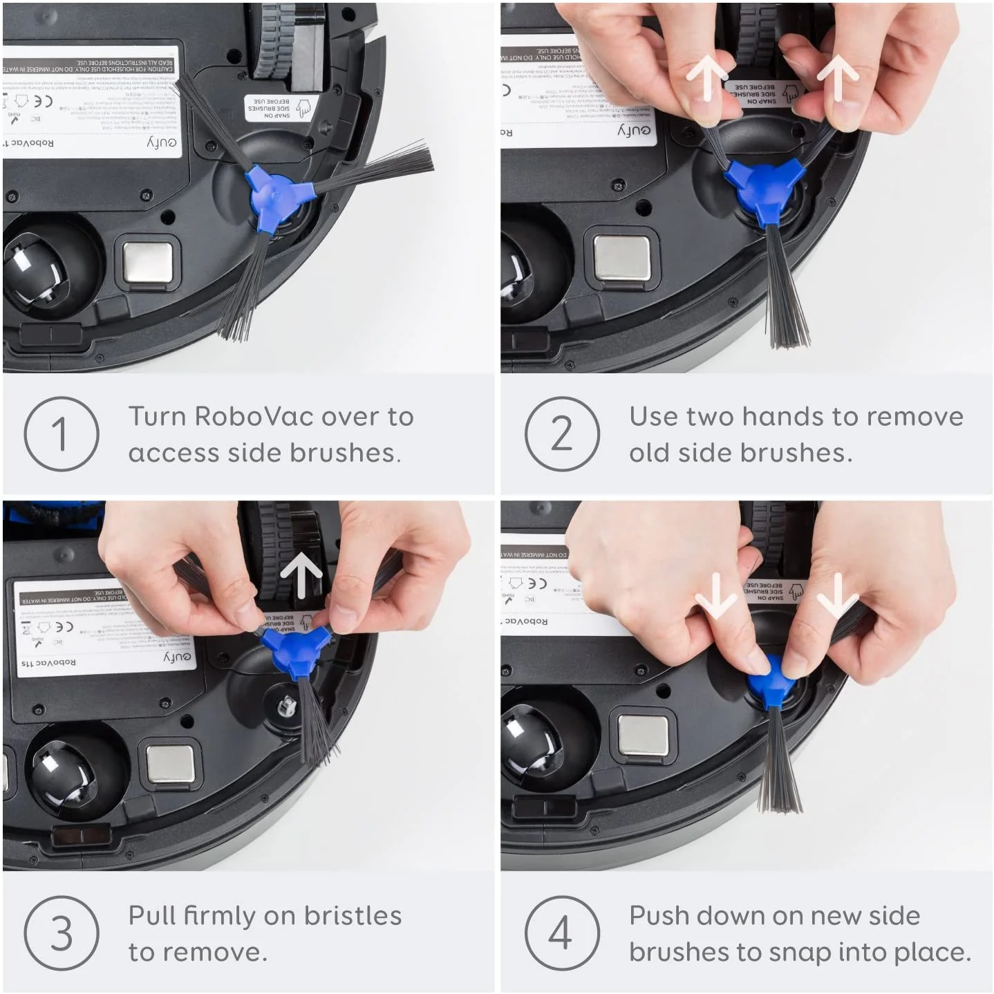 Eufy Side Brush (X4) For RoboVac For 11S 25C, 35C, G10, Hybrid, G15, G20, G20 Hybrid, G30 Verge, G30 Hybrid, G35+, G40 Hybrid+ - Image 2