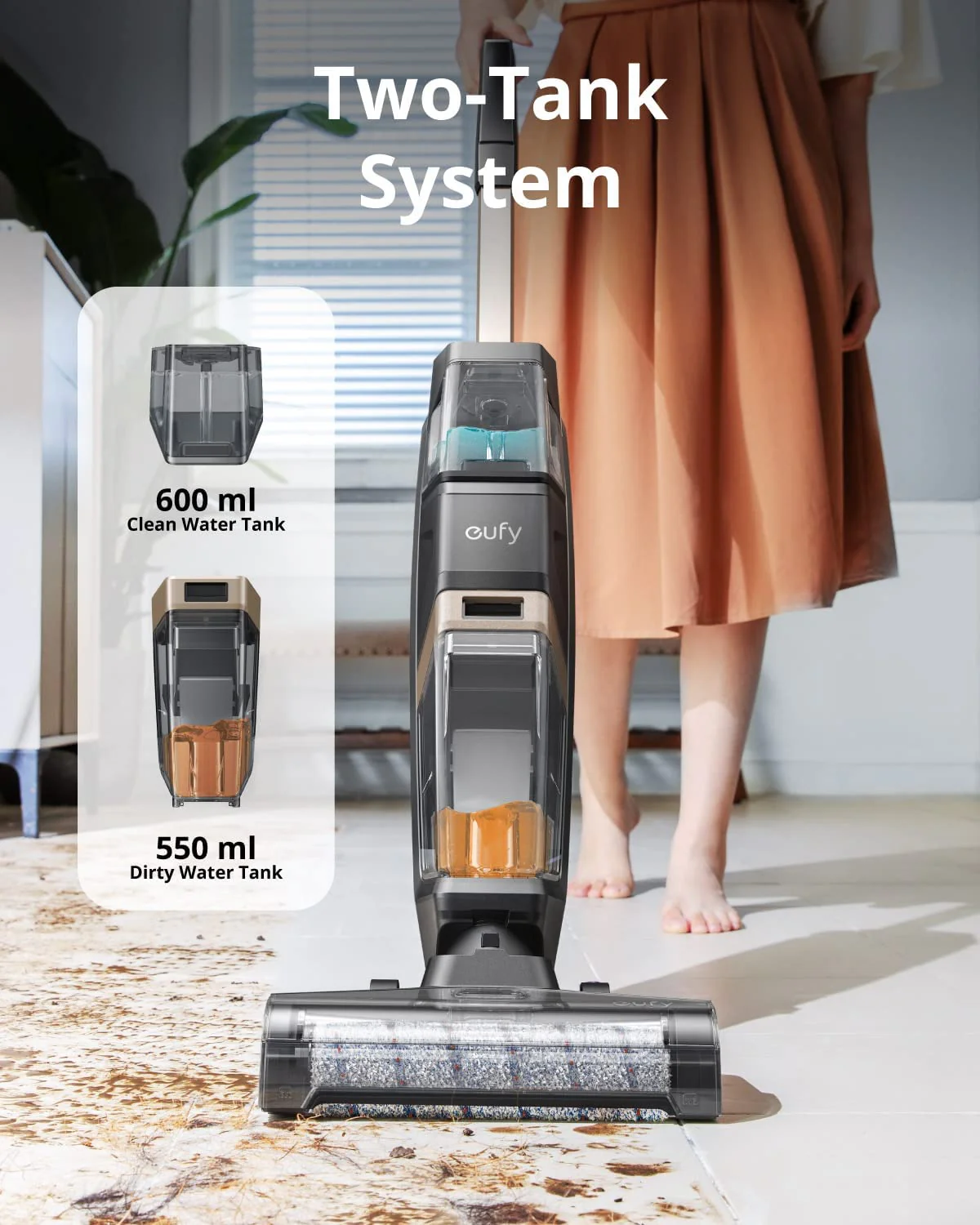 eufyClean WetVac Hard Floor Cleaner For WetVac W31, Child and pet-friendly, 280ml - Image 3