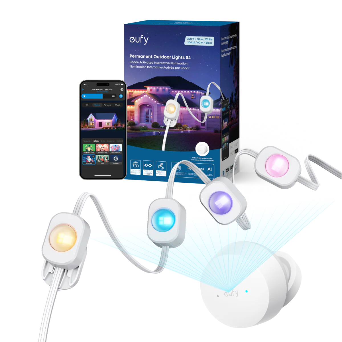 eufy Permanent Outdoor Lights S4 (30m with 72 LED Lights) - Image 3